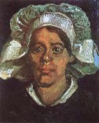 Vincent Van Gogh Head of a Peasant Woman with White Cap (nn04) oil painting reproduction